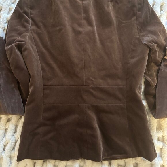 J Crew Womens 2 Velvet Blazer Brown Career Preppy Academia Classic Fitted - Picture 3 of 4